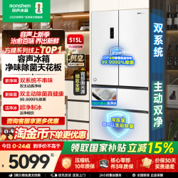 容声 方糖系列 BCD-515P60FZNAD 风冷法式多门冰箱 515L 机皇白