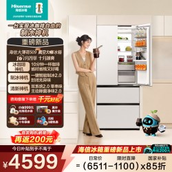海信 大薄荷Pro BCD-509E7SFZSD 超薄零嵌入法式多门冰箱