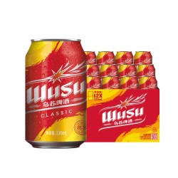 乌苏啤酒 大红乌苏 烈性啤酒 330ml*12听