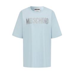 MOSCHINO 24年秋冬T恤女休闲宽松圆领短袖