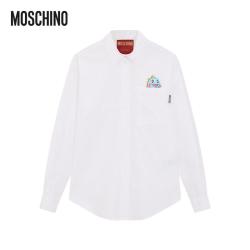 MOSCHINO 男士龙年限定泡泡龙胸前Logo刺绣衬衫