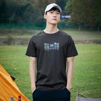 拓路者 男士短袖T恤 纯棉圆领简约印花