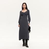 VERO MODA 女士针织连衣裙 灯笼袖长裙