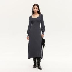 VERO MODA 女士针织连衣裙 灯笼袖长裙