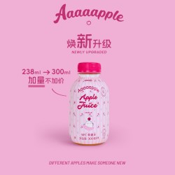 Aaaaapple 蔗糖 NFC鲜榨苹果汁饮料 300ml*6瓶