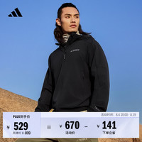 adidas 拒水防风户外简约连帽软壳夹克外套男装阿迪达斯官方TERREX
