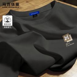 马克华菲 26夏季新款JMK艺术框框纯棉圆领男士T恤