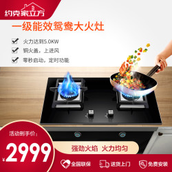 约克 燃气灶天然气双眼灶JZY-T-YK-ZJ5台式嵌入式台嵌两用双灶灶具煤气灶