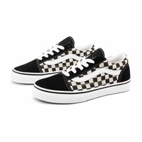 VANS 童鞋官方 Old Skool黑白棋盘格中大童板鞋运动鞋