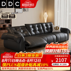 ddc 意式极简天鹅真皮沙发黑色客厅新款简约现代电动功能皮艺沙发家具
