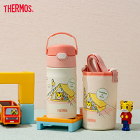 THERMOS 膳魔师 巧虎联名儿童保温杯小学生水杯6-12岁上学专用水壶350ml红