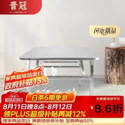 晋冠 不锈钢桌子折叠户外桌食堂吃饭桌长方形餐桌面馆快餐桌 0.8米方桌