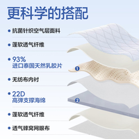 网易严选 93%天然乳胶床垫 8cm厚 灰色 120*200cm