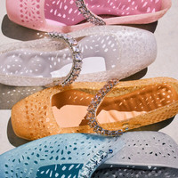 JIMMY CHOO THE JELLY 女士水晶饰果冻质感芭蕾单鞋 J000176685