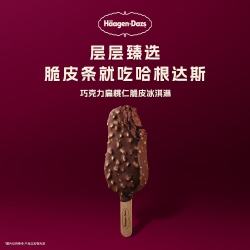 哈根达斯 巧克力扁桃仁味脆皮条冰淇淋 64g