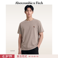 Abercrombie & Fitch 经典小麋鹿图案水洗棉T恤 棕色 S