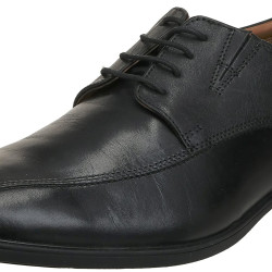 Clarks 男式 Tilden Walk 牛津鞋 Black Leather 41 EU