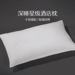 水星家纺 枕头纤维枕 抗菌枕头酒店系列舒适枕芯 枕头 床上用品 抗菌枕 一只 8cm 74*48cm