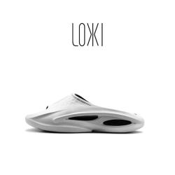 LOXKI 拖鞋男外穿运动户外篮球拖鞋情侣拖鞋夏沙滩鞋Slipper-Alpha 月光白-升级版 41-42