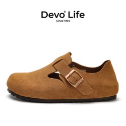 Devo Life 黄棕反绒牛皮 35码 女士休闲鞋