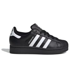 adidas 金标贝壳头运动板鞋（三叶草系列休闲小白鞋男女）FU7712 黑金EF5398 38