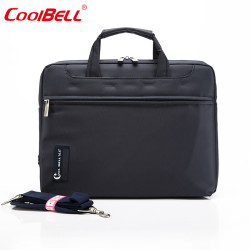 coolbell COOL BELL爆款手提包平板笔记本电脑包商务轻薄单肩斜跨手提公文包 黑色0106 14.4寸