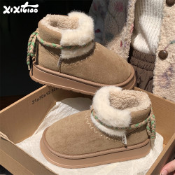 细细条 女士加厚保暖时尚棉鞋