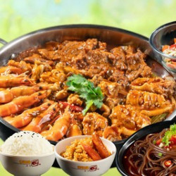 招牌焖锅双人餐（含小吃/饮品/米饭）