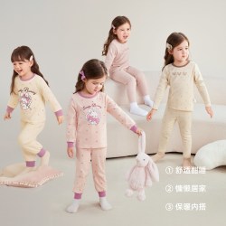 jellybaby 女童内衣套装2026秋装新款宝宝长袖秋衣秋裤儿童睡衣秋