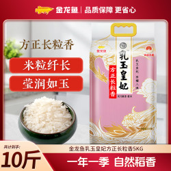 金龙鱼 乳玉皇妃方正长粒香5kg东北大米家用煮饭煮粥10斤装  CZG