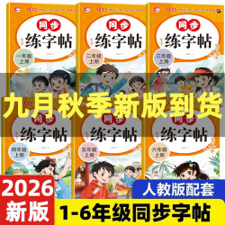 小学生语文同步练字帖一二三四五六年级生字描红练习本