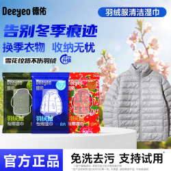 德佑 衣物清洁湿巾应急去渍衬衣去污免洗清洁小包装湿纸巾