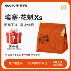 果子星 埃塞俄比亚日晒花魁Xs浅中烘焙优质单品手冲咖啡豆推荐