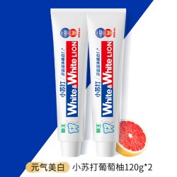 狮王 大白牙膏葡萄柚小苏打含氟美白去黄去口臭烟渍清新口气 薄荷味