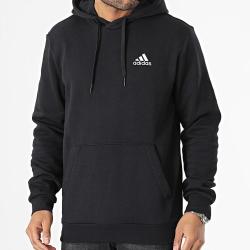 adidas 男款logo印花连帽运动卫衣