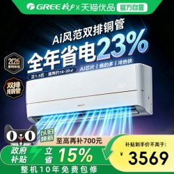 格力 新一级能效正1.5匹双排铜管家用变频冷暖空调挂机Ai风范