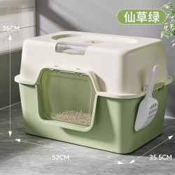 雪山之星 猫砂盆全封闭式超大号防外溅防臭猫厕所顶入式防带砂宠物厕所用品