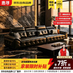 惠寻 意式现代简约劳伦斯沙发真皮客厅2026新款直排轻奢高级感 2.6m