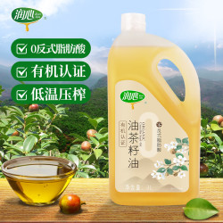 润心 有机山茶油 低温冷榨一级 3L