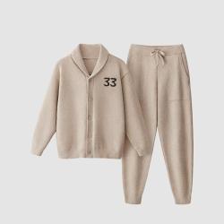 蕉内 5系男士家居服套装半边绒秋冬升级版加厚睡衣