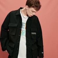 Champion 春季休闲时尚刺绣LOGO长袖翻领夹克