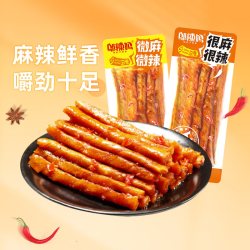 邬辣妈 杂粮豆卷 微麻微辣 湖南特产手撕休闲零食豆制品辣条 20g*15包