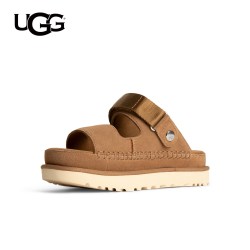 UGG 夏季女士时尚舒适炫金系列纯色厚底露趾魔术贴休闲凉鞋1167399