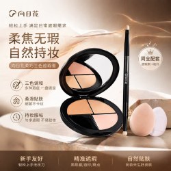 向日花 三色遮瑕膏盘亲肤遮盖痘印斑点黑眼圈泪沟法令纹化妆师专用