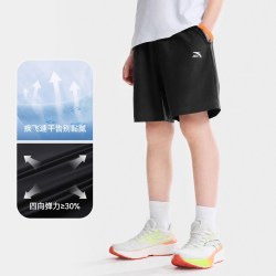 安踏 儿童装男童短裤外穿五分裤子夏季薄款2026新款速干凉感运动裤