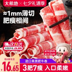 大希地 肥牛卷牛肉卷火锅烤肉烧烤食材半成品肉卷非原切雪花牛肉片