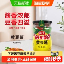 海天 黄豆酱800g拌面酱夹馍蘸酱豆瓣酱调味正品下饭实惠装