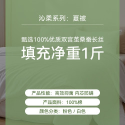太湖雪 蚕丝被100%桑蚕丝夏凉被春秋被芯二合一子母被优等品  沁柔
