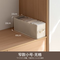懒角落 衣服收纳箱家用布艺整理盒衣柜装衣物可折叠储物箱子储物袋 大号-矮款