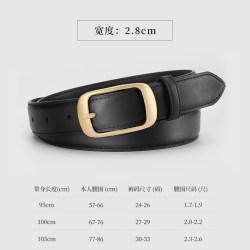 牛大叔 真皮绒面针扣皮带